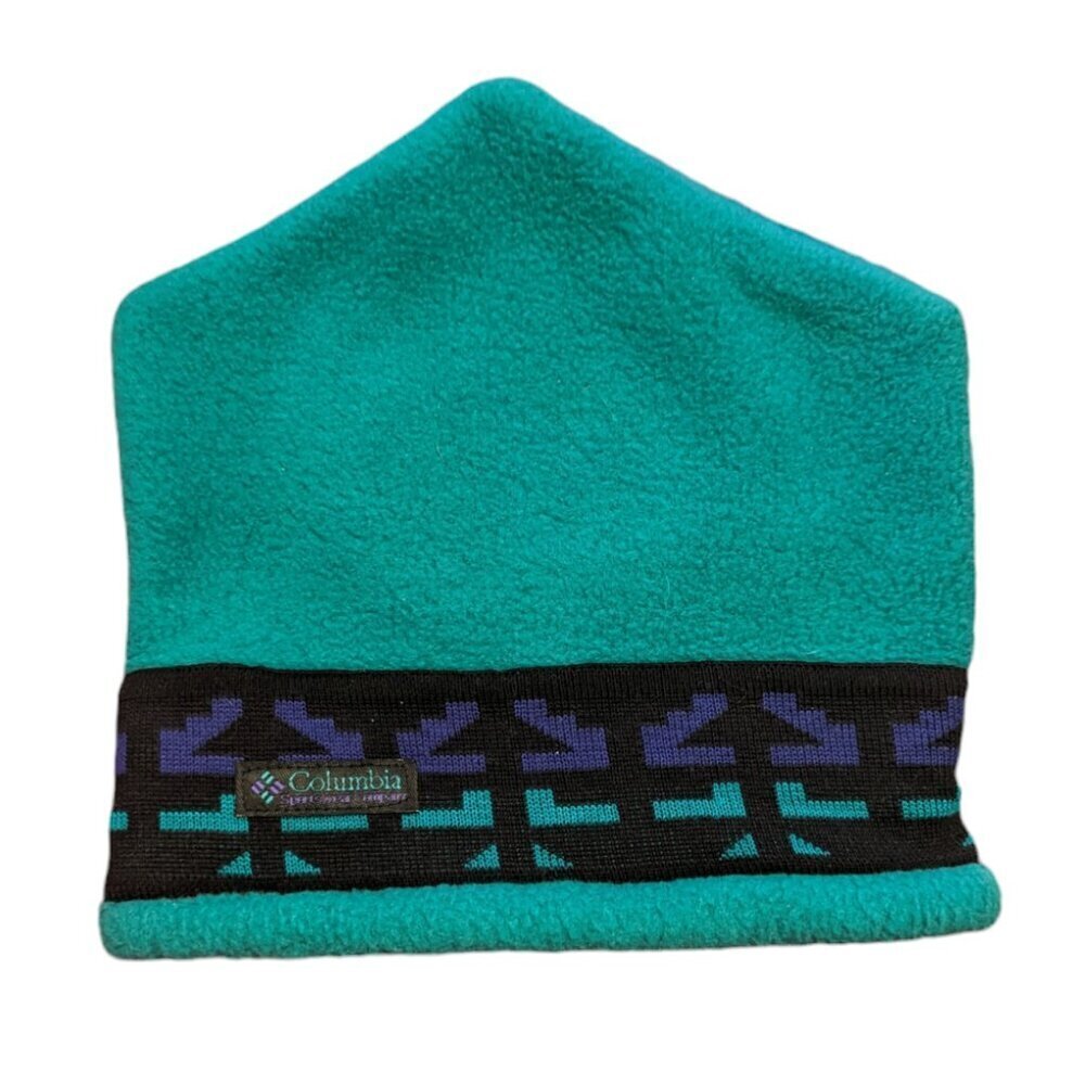 Vintage Columbia 80's 90’s Fleece Hat Beanie Boho Snow Apres Ski Unisex‎